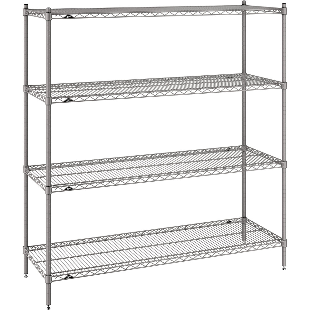 Metro Super Erecta 21" x 60" x 63" Gray Stationary Shelving Unit Kit