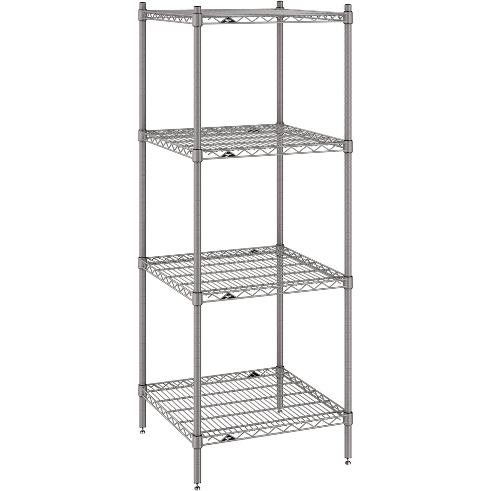 Metro Super Erecta 24" x 24" x 63" Gray Stationary Shelving Unit Kit