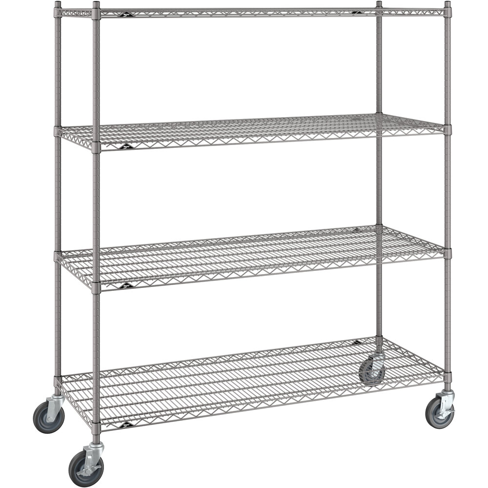 Metro Super Erecta 24" x 60" x 69" Gray Mobile Shelving Unit Kit