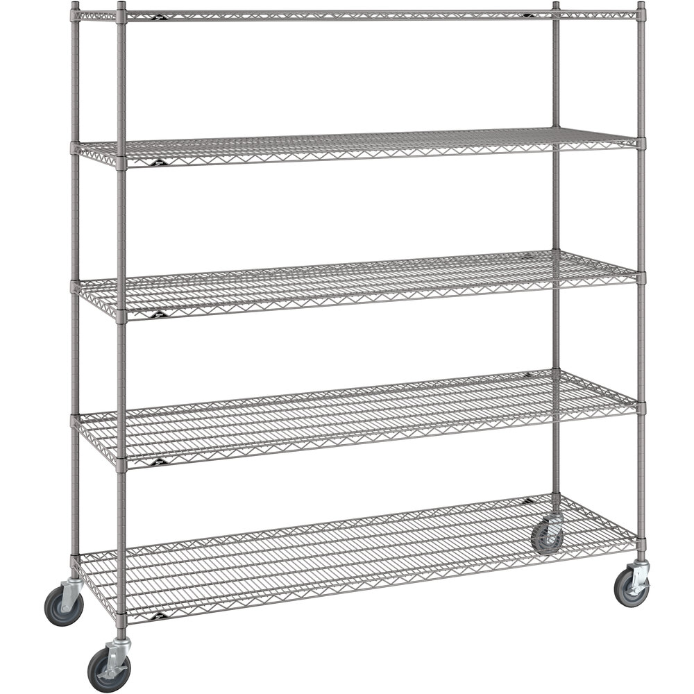 Metro Super Erecta 24" x 72" x 80" Gray Mobile Shelving Unit Kit