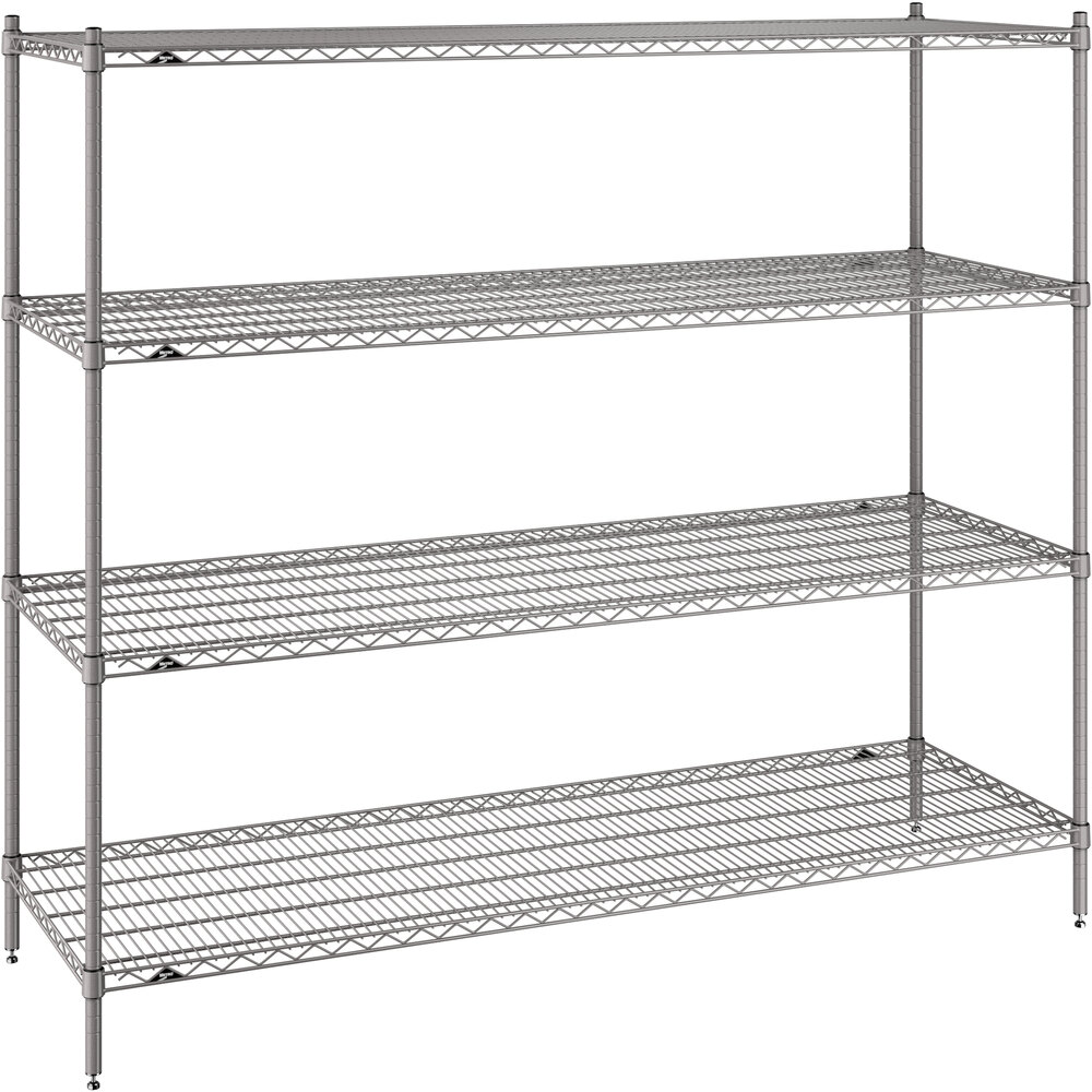 Metro Super Erecta 24" x 72" x 63" Gray Stationary Shelving Unit Kit