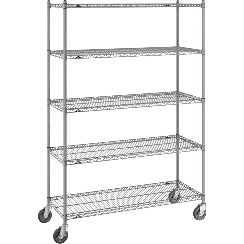 Metro Super Erecta 21" x 54" x 74" Gray Mobile Shelving Unit Kit