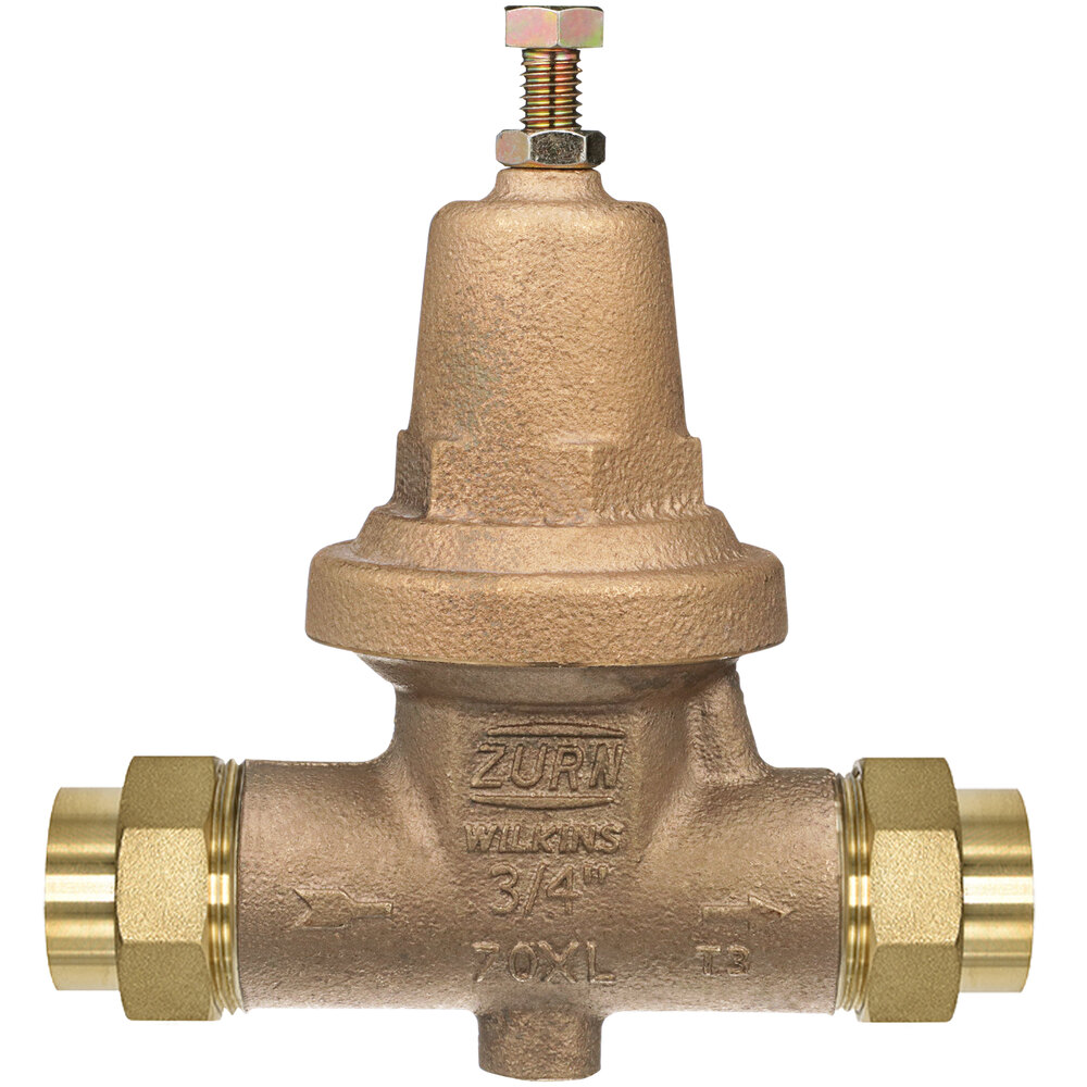 Zurn Elkay 34-70XLDUC 3/4" Water Pressure Reducing Valve with Double Union Connections (Copper Sweat)