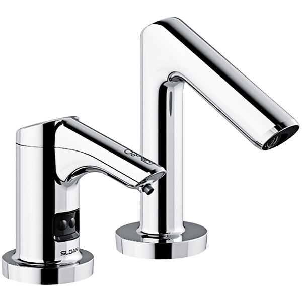 Sloan 3346171 Combination Battery-Powered Deck Mount Sensor Faucet and Foam Soap Dispenser