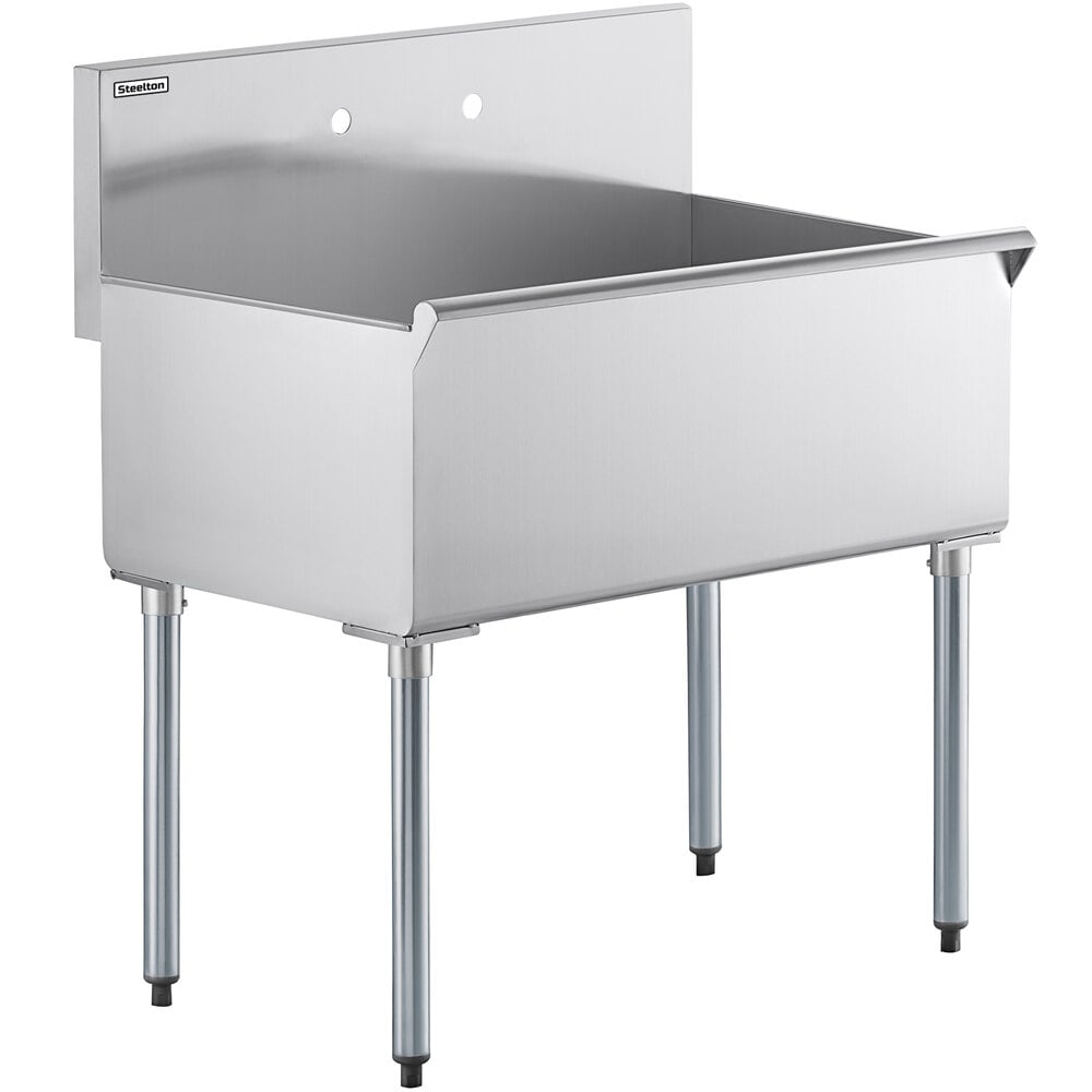 Steelton 36" x 21" x 14" Utility Sink for (1) 8" Center Faucet