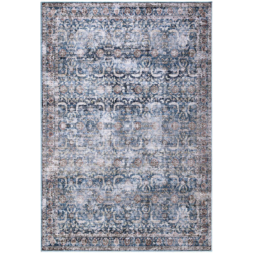 Abani Lola Collection 4' x 6' Blue / Brown Vintage Ancient Area Rug
