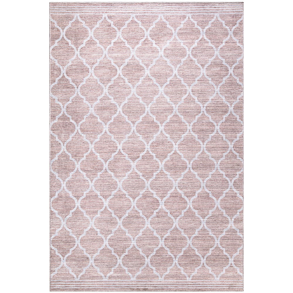 Abani Parker Collection 4' x 6' Cream Modern Trellis Area Rug