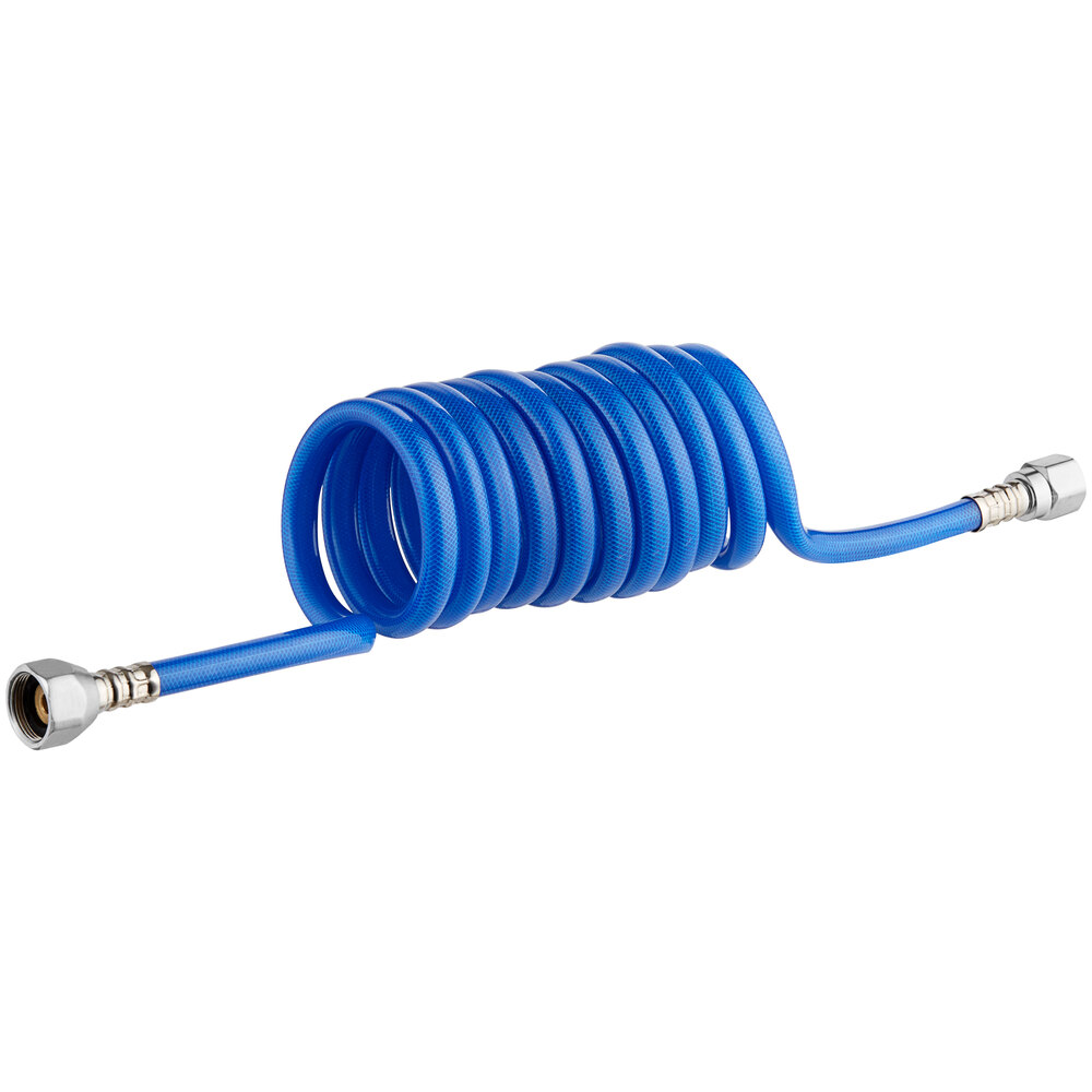 Waterloo 9' Blue Coiled Hose for Pet Grooming Faucets