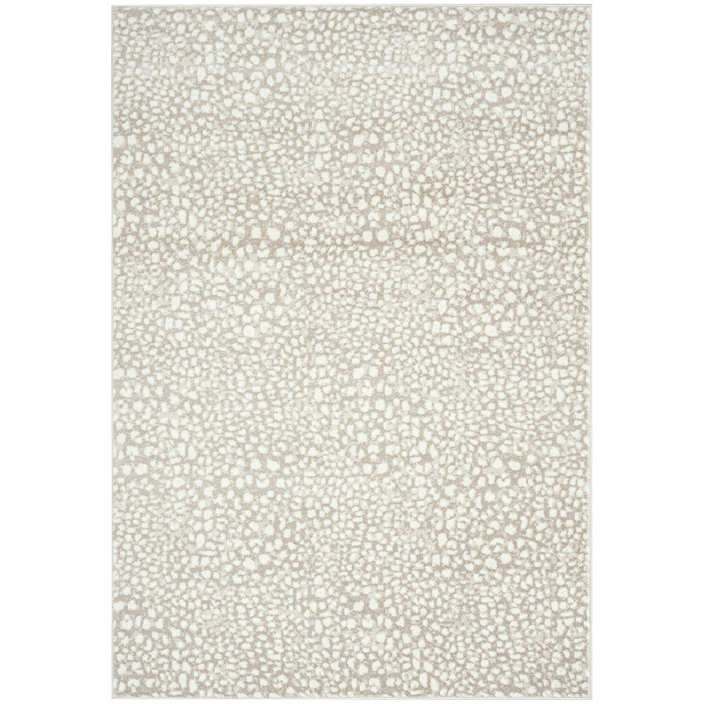 Abani Arto Collection 2' x 3' Cream / Beige Contemporary Cheetah Print Area Rug