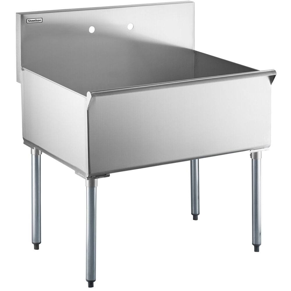 Steelton 36" x 24" x 14" Utility Sink for (1) 8" Center Faucet