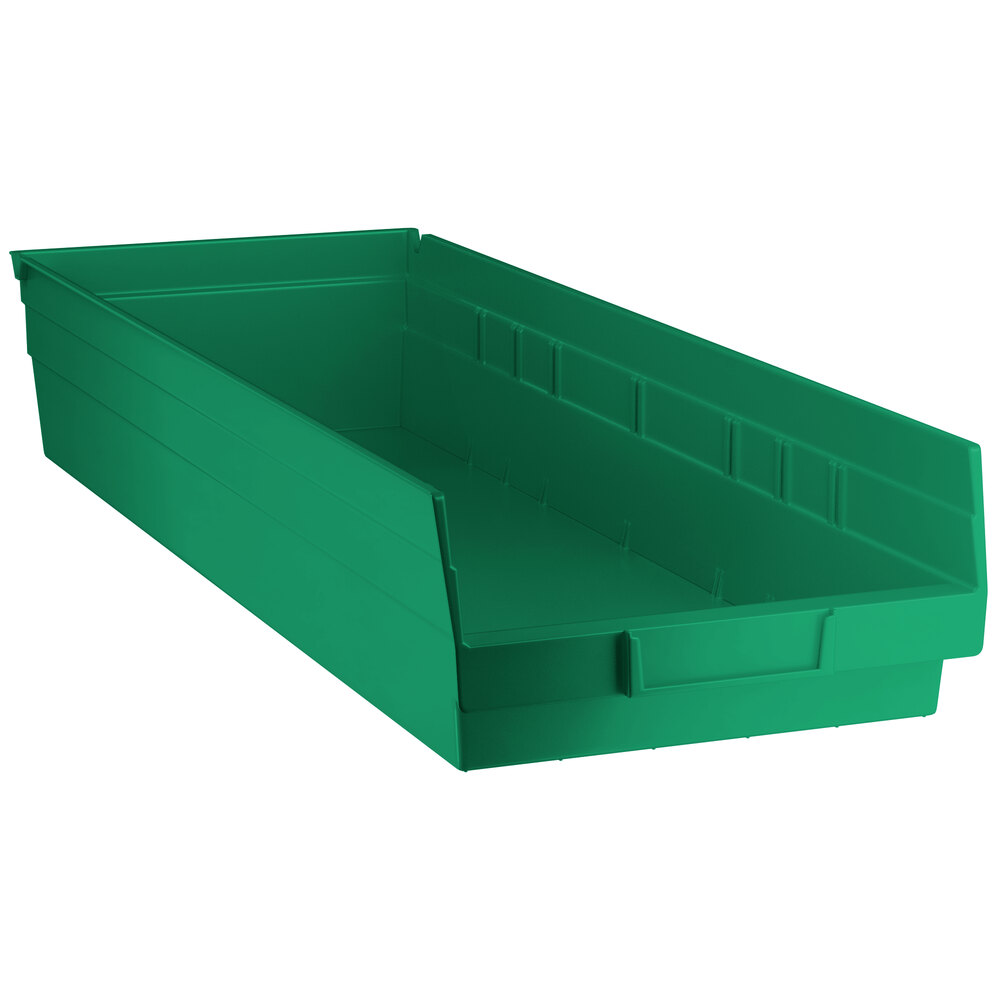 Regency Green Shelf Bin, 23 5/8" x 8 3/8" x 4" - 6/Case