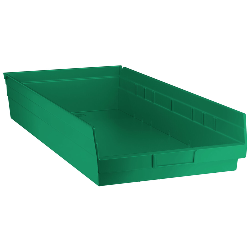 Regency Green Shelf Bin, 23 5/8" x 11 1/8" x 4" - 6/Case
