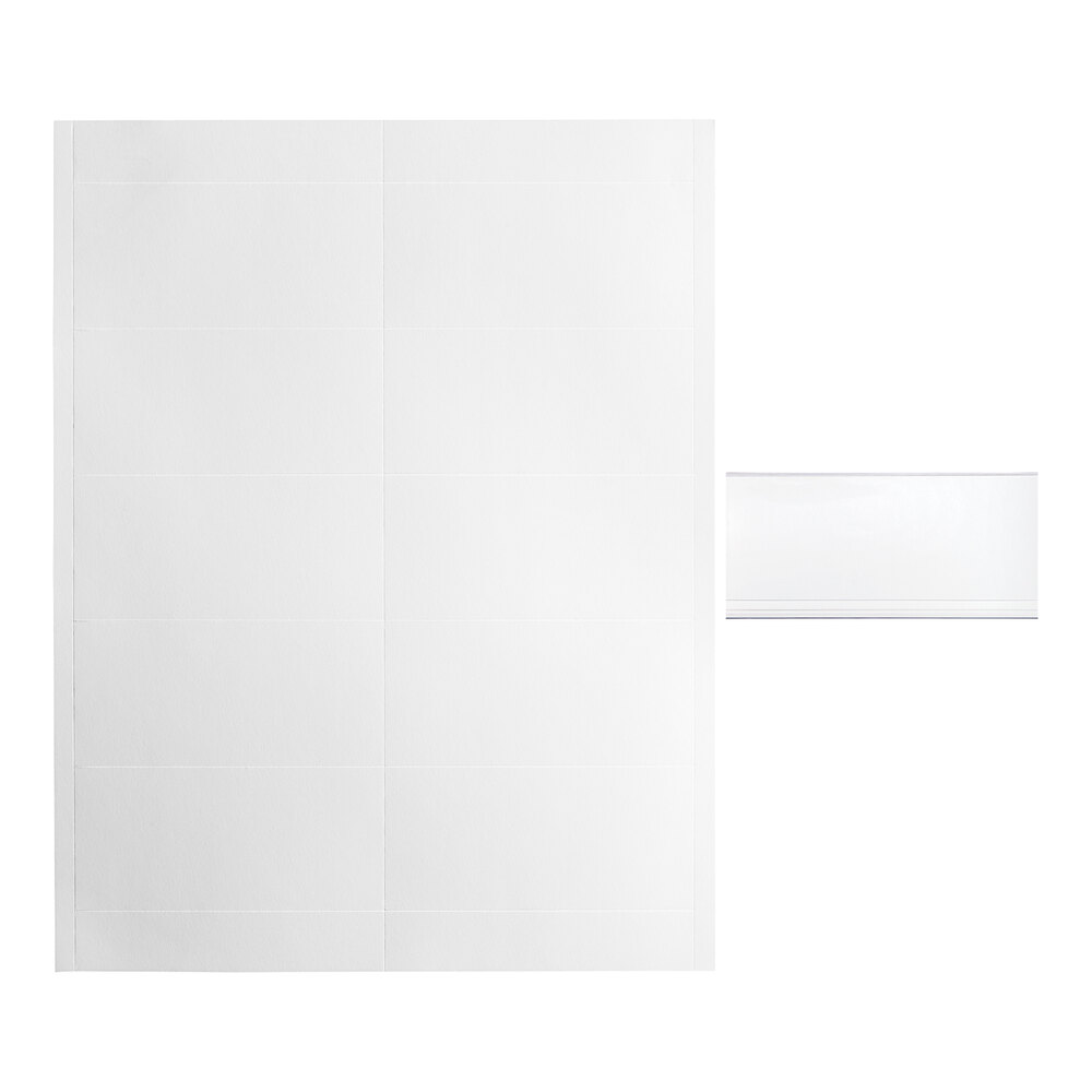 Regency Space Solutions 4" x 1 3/4" Slide-In Label Holder with Printable Insert Sheets - 25/Pack