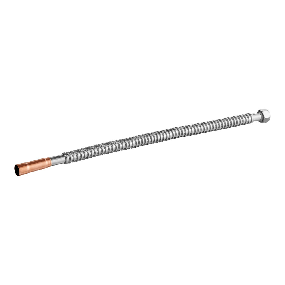 Easyflex EFWC-034-SS-1060-24 24" Stainless Steel / Copper Water Heater Connector with 3/4" Female Connection and 3/4" Sweat Connection