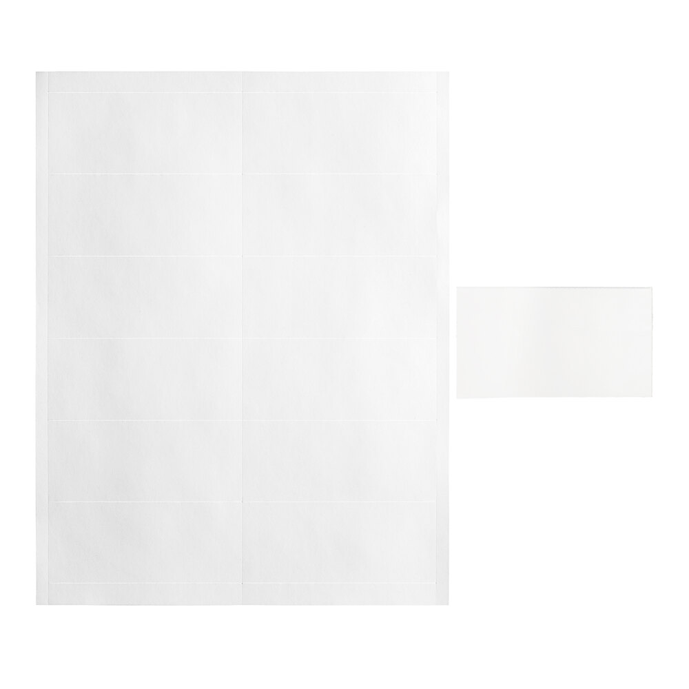 Regency Space Solutions 4 1/2" x 2 1/4" Adhesive Label Holder with Printable Insert Sheets - 25/Pack