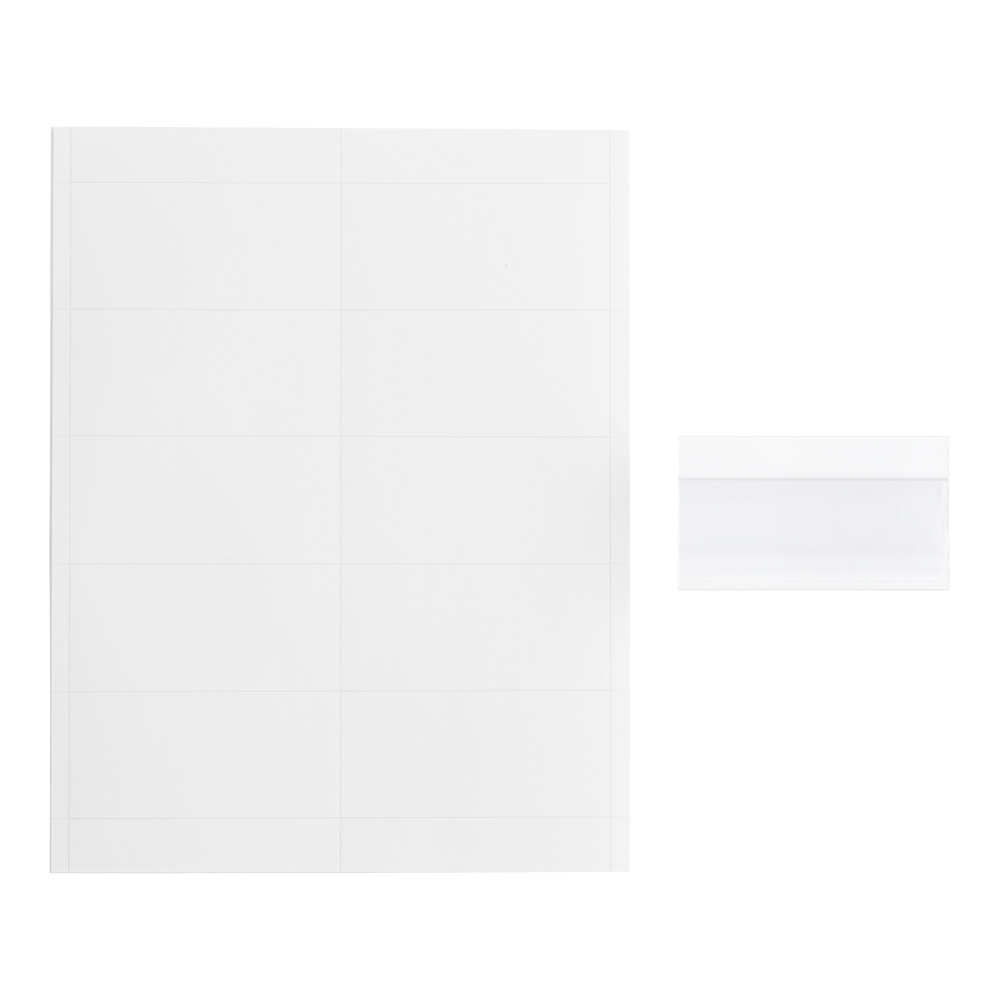 4" x 2" Clip-On Label Holder for Bins with Printable Insert Sheets - 25/Pack