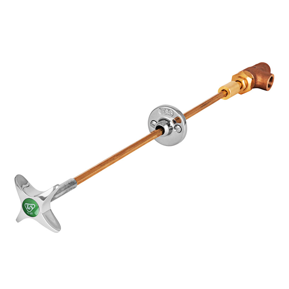 T&S BL-4720-02 Remote Control Straight Valve with 18" Centerline to Flange - Water