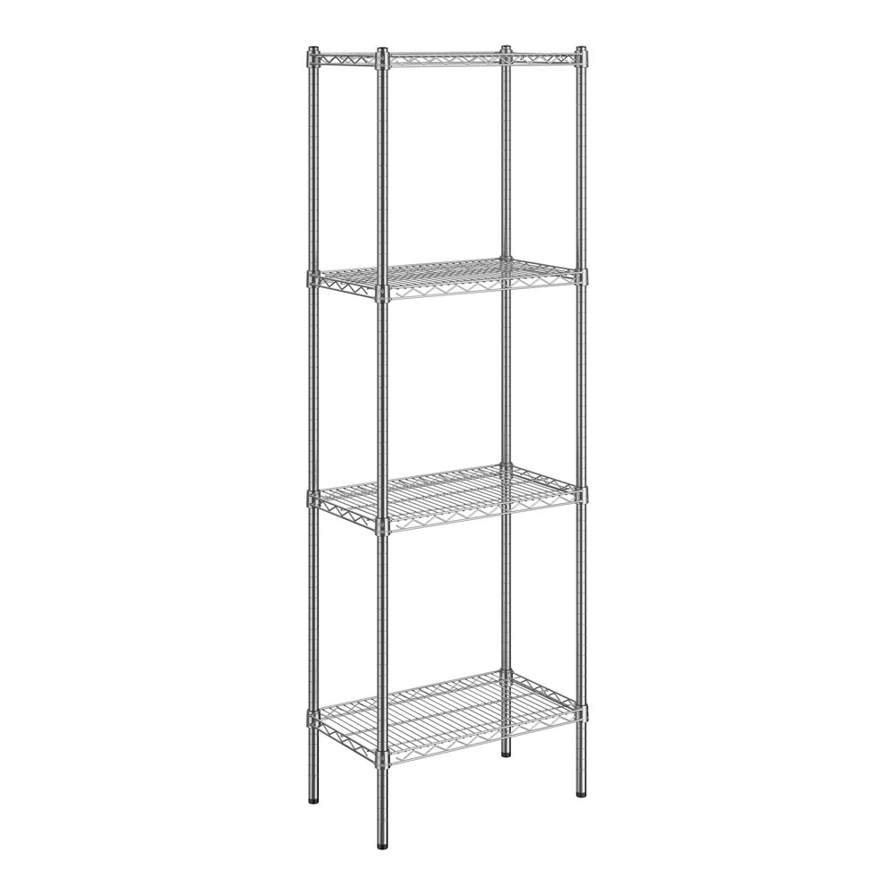 Steelton 14" x 24" NSF Chrome 4-Shelf Kit with 72" Posts