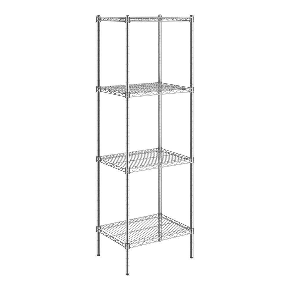 Steelton 18" x 24" NSF Chrome 4-Shelf Kit with 72" Posts