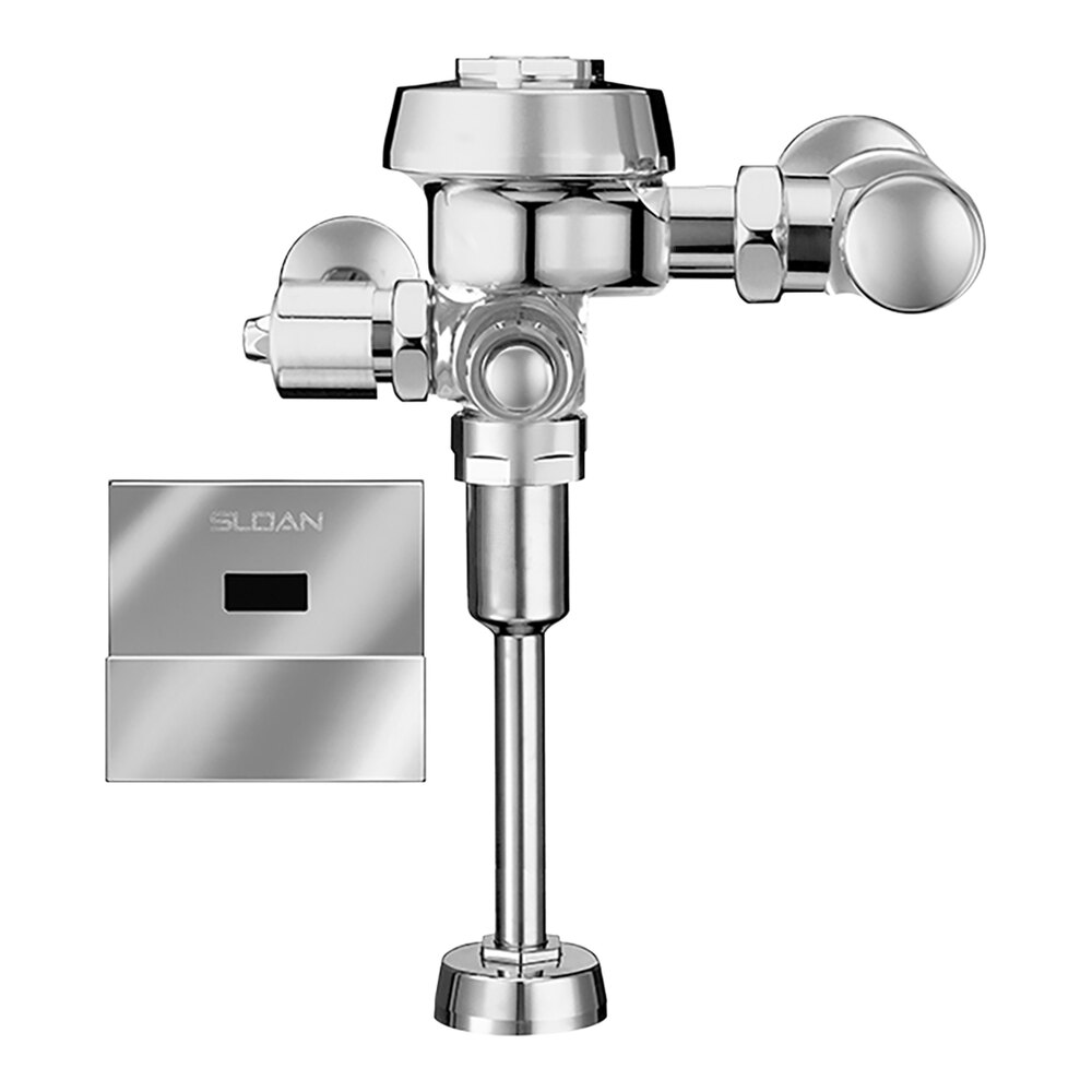 Sloan 3452642 Royal Hardwired Chrome Single Flush Exposed Sensor Mechanical Override Urinal Flushometer - 0.5 GPF