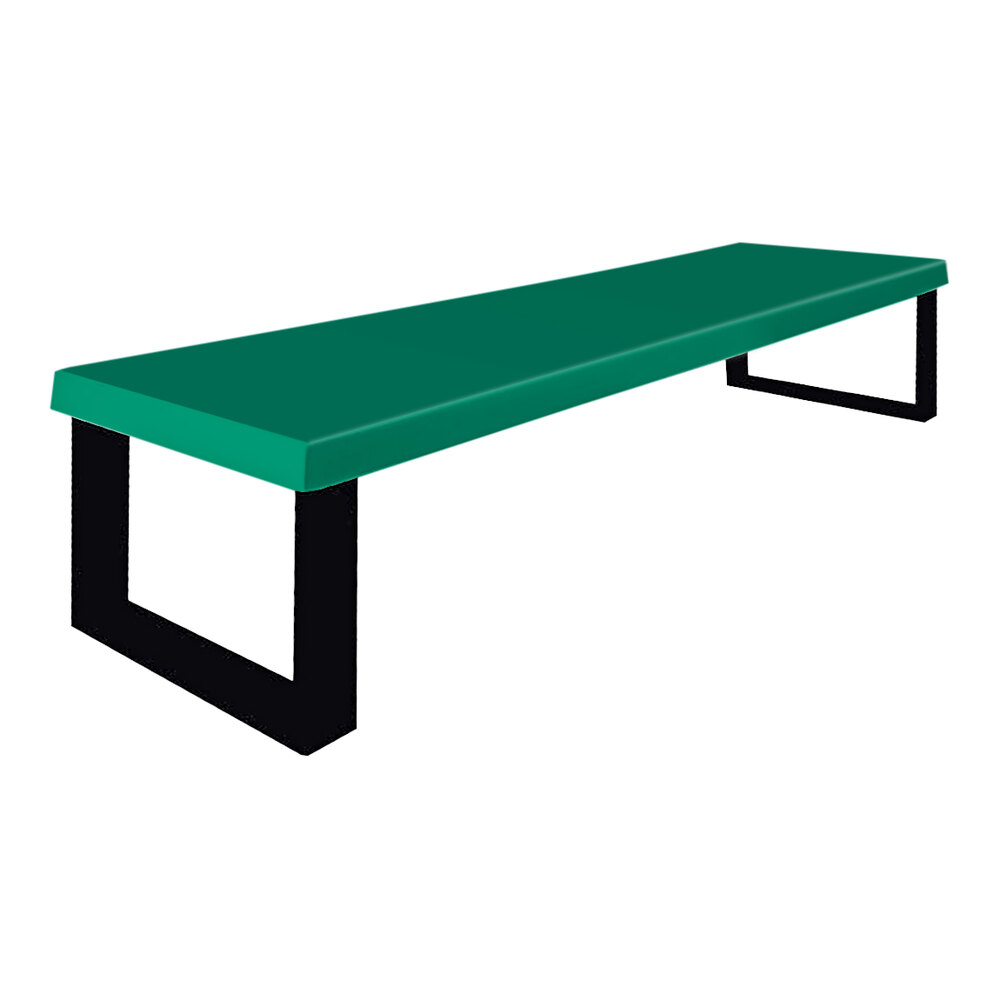 Sol-O-Matic 96" x 20" x 19" Hunter Green Fiberglass Flat Park Bench