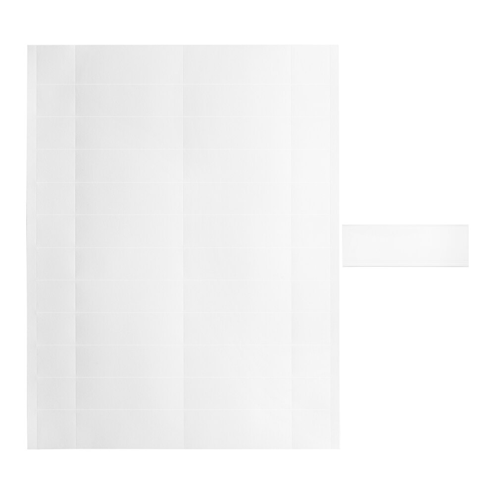 Regency Space Solutions 3" x 1" Slide-In Label Holder with Printable Insert Sheets - 25/Pack