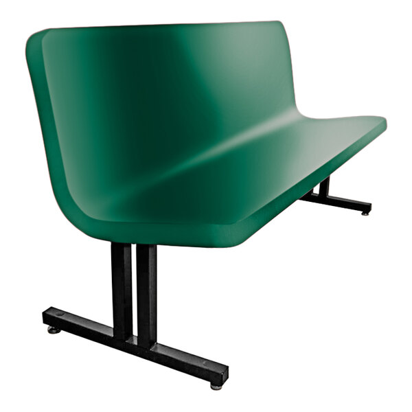 Sol-O-Matic 60" x 19" x 33" Contoured Hunter Green Fiberglass Bench with Backrest