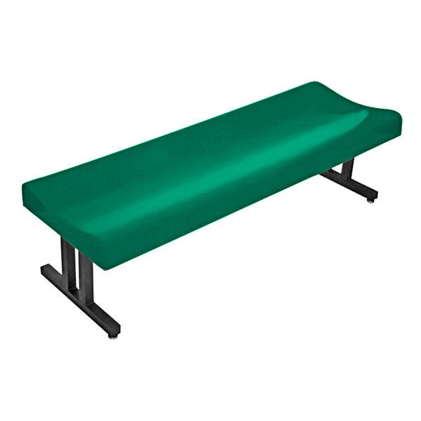 Sol-O-Matic 72" x 21" x 17" Contoured Hunter Green Fiberglass Bench