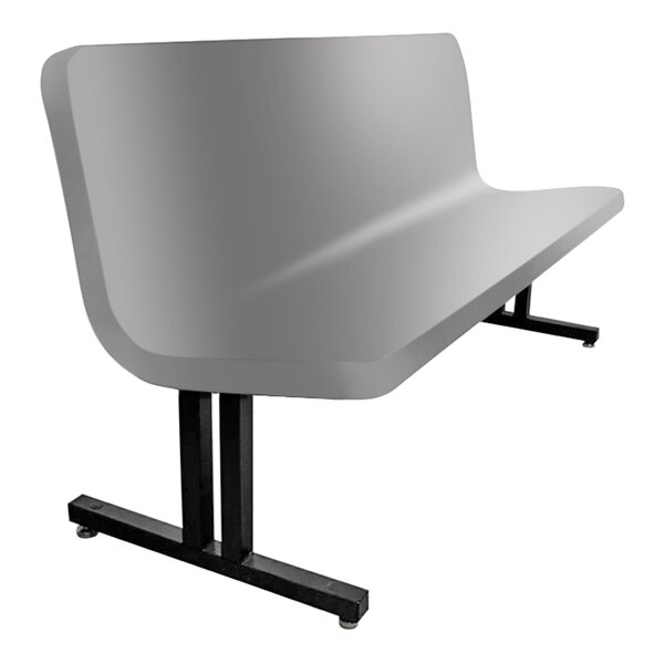Sol-O-Matic 60" x 19" x 33" Contoured Platinum Fiberglass Bench with Backrest