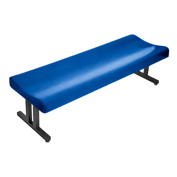 Sol-O-Matic 48" x 21" x 17" Contoured Regal Blue Fiberglass Bench