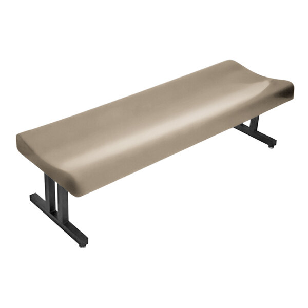 Sol-O-Matic 60" x 21" x 17" Contoured Smoke Fiberglass Bench