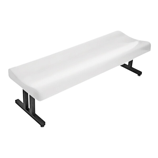 Sol-O-Matic 60" x 21" x 17" Contoured White Fiberglass Bench
