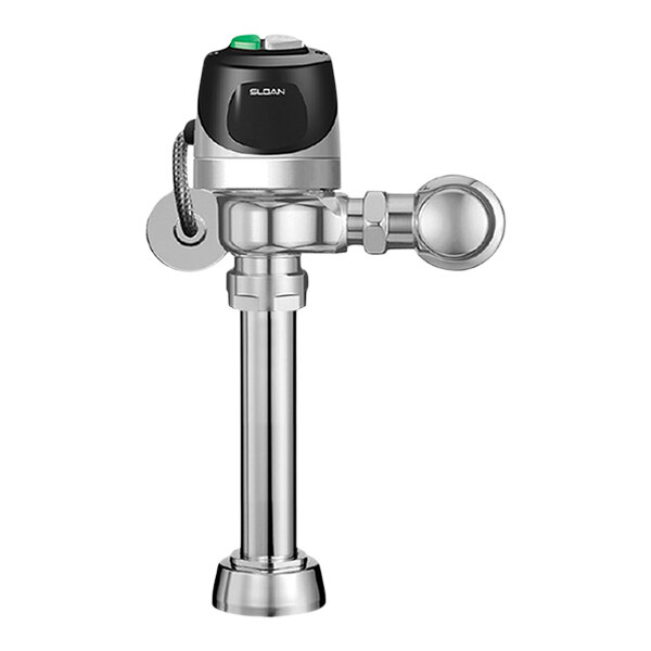 Sloan 3370421 ECOS Polished Chrome Hardwired Single Flush Exposed Sensor Water Closet Flushometer with Top Spud Fixture - 1.28 GPF