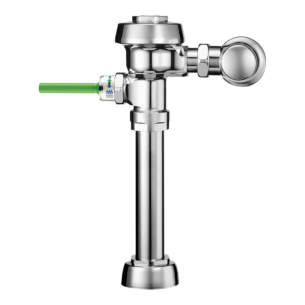 Sloan 3720000 Uppercut Polished Chrome Exposed Manual Dual Flush Water Closet Flushometer with Top Spud Fixture - 1.6 / 1.1 GPF