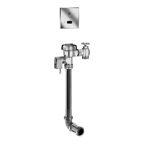 Sloan 3771606 Rough Brass Hardwired Dual Flush Sensor Water Closet Flushometer with Rear Spud Fixture - 1.28 GPF