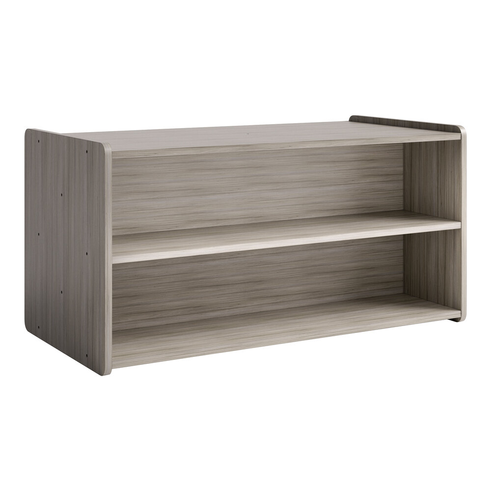 Tot Mate TM2224A.S3322 Shadow Elm Laminate Toddler Double Sided Storage Shelf - 46" x 23 1/2" x 23 1/2"