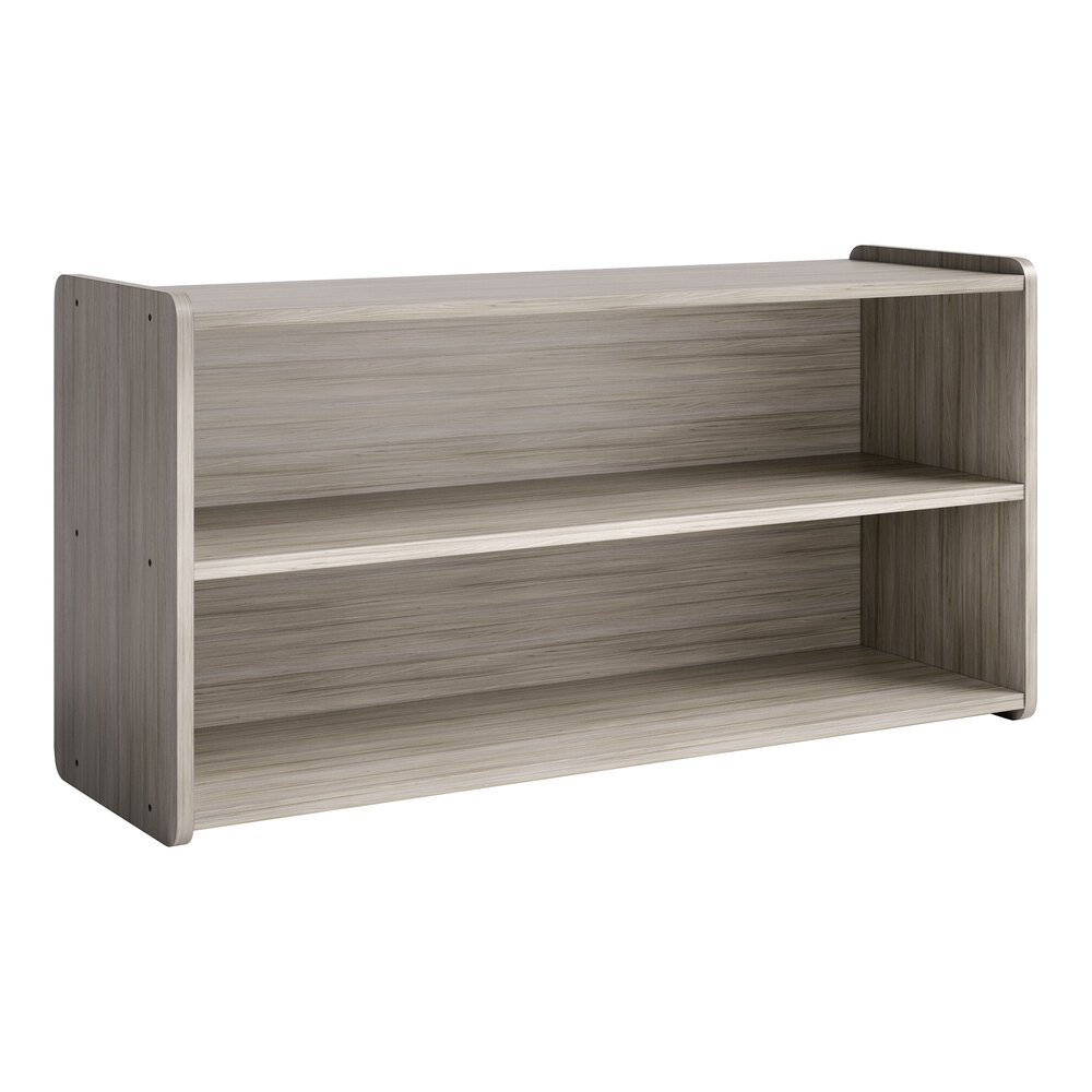 Tot Mate TM2226A.S3322 Shadow Elm Laminate Toddler Double Sided Storage Shelf - 46" x 23 1/2" x 30 1/2"