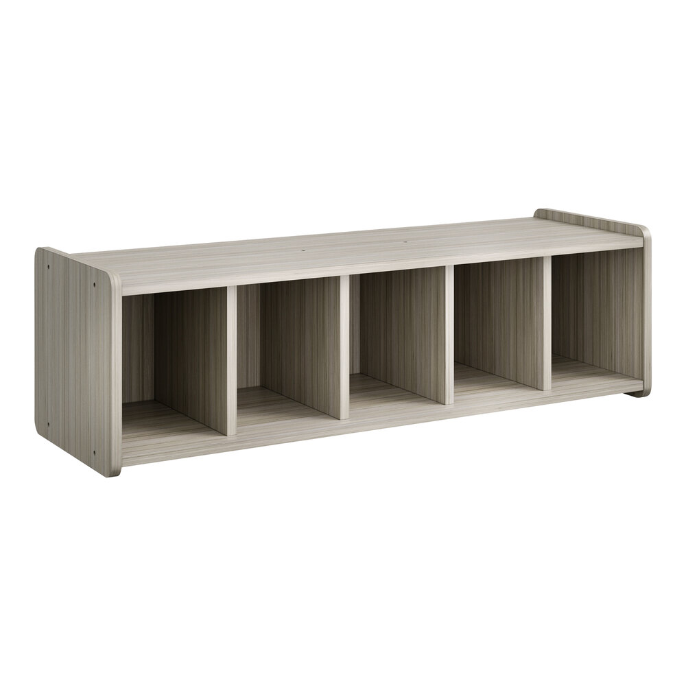 Tot Mate TM2185A.S3322 Shadow Elm Laminate Book Bench Cubbie - 46" x 20" x 14"
