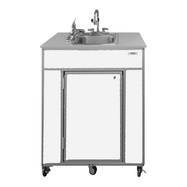 Monsam PSE-2001E-WHITE White Portable Eye and Face Washing Station