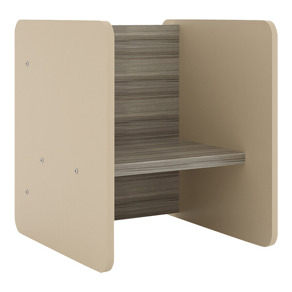 Tot Mate TM2137R.S3322 Shadow Elm Laminate Activity Cube - 13" x 14" x 15"; Unassembled