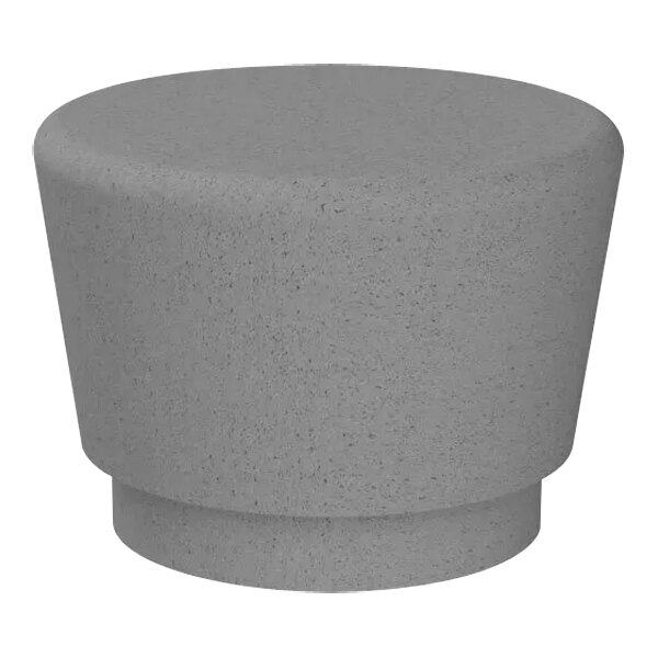 Wausau Tile Our Town 2' Single Round Concrete Bench - 24" x 18"