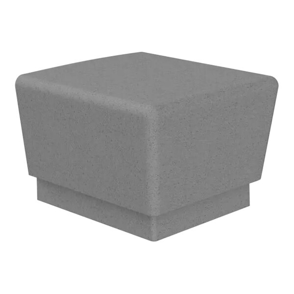 Wausau Tile Our Town 2' Square Concrete End Bench - 24" x 24" x 18"