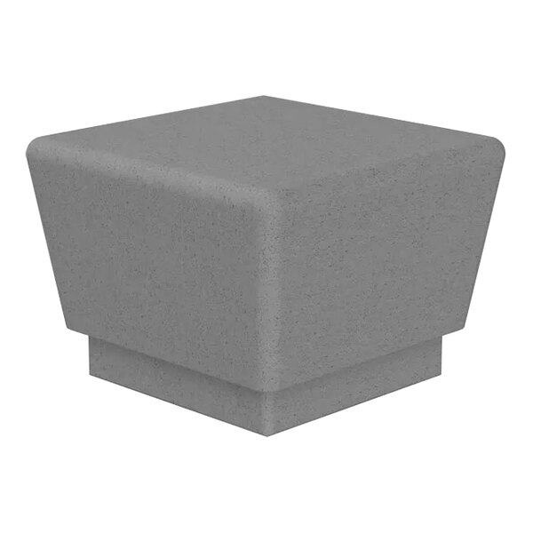 Wausau Tile Our Town 2' Single Square Concrete Bench - 24" x 24" x 18"