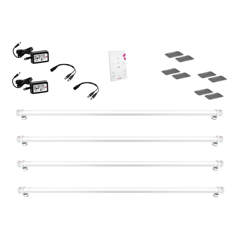 Ape Labs Stick XL 2.0 Wireless Battery-Operated LED Lights with 29 Color Presets, Chargers, and Remote - 4/Set