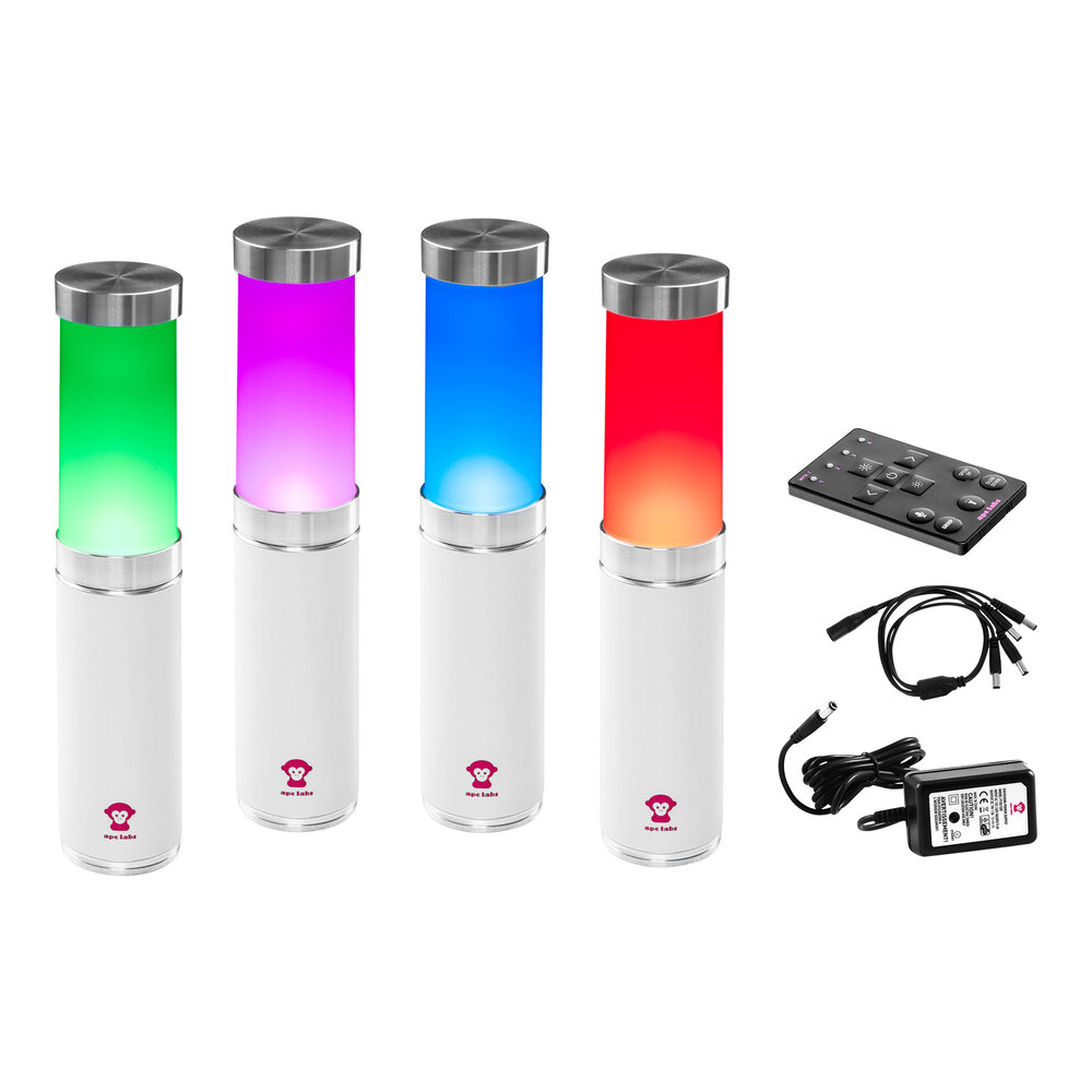 Ape Labs Cream LED Table Lights with Charger and Remote - 4/Set