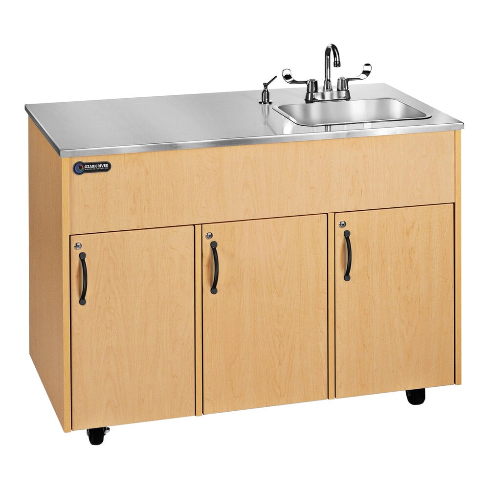 Ozark River Manufacturing ADAVM-SS-SS1DN Advantage S1D Maple Deep Basin Portable Hot Water Hand Sink
