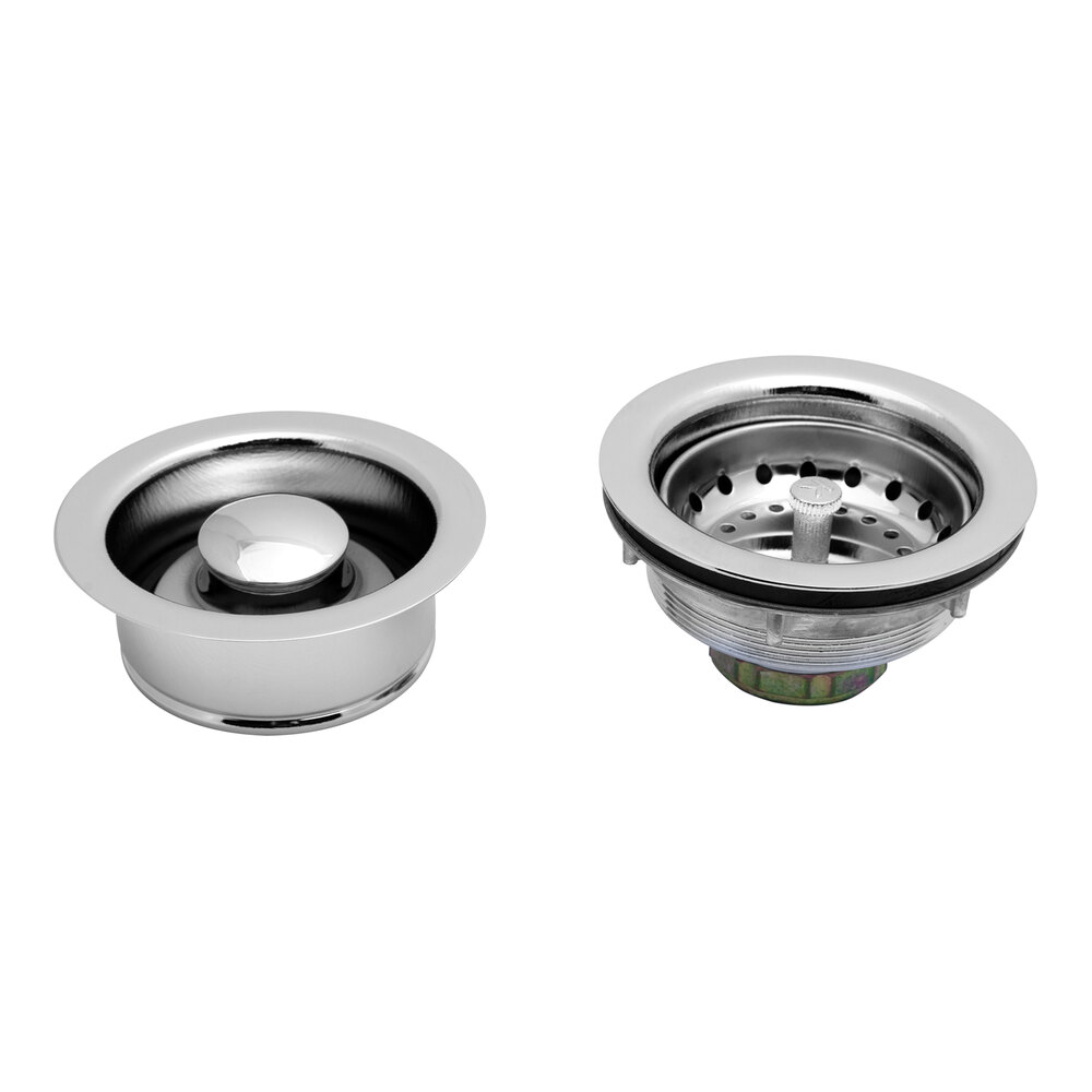 Dearborn by Oatey W9204 Stainless Steel Sink Basket Strainer and Garbage Disposal Flange / Stopper with Chrome-Plated Finish