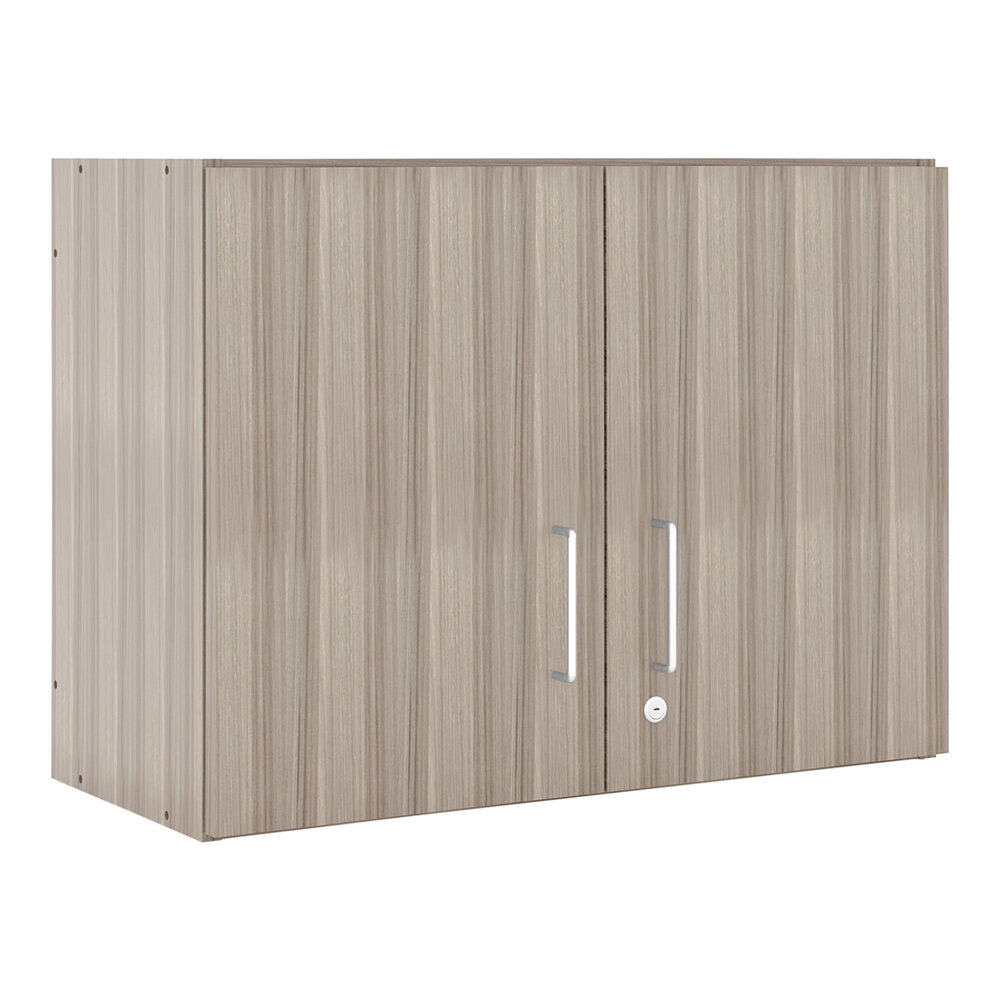 Tot Mate TM2313R.S3322 Shadow Elm 2-Level Wall Cabinet - 30" x 14 1/2" x 22 1/2"; Unassembled