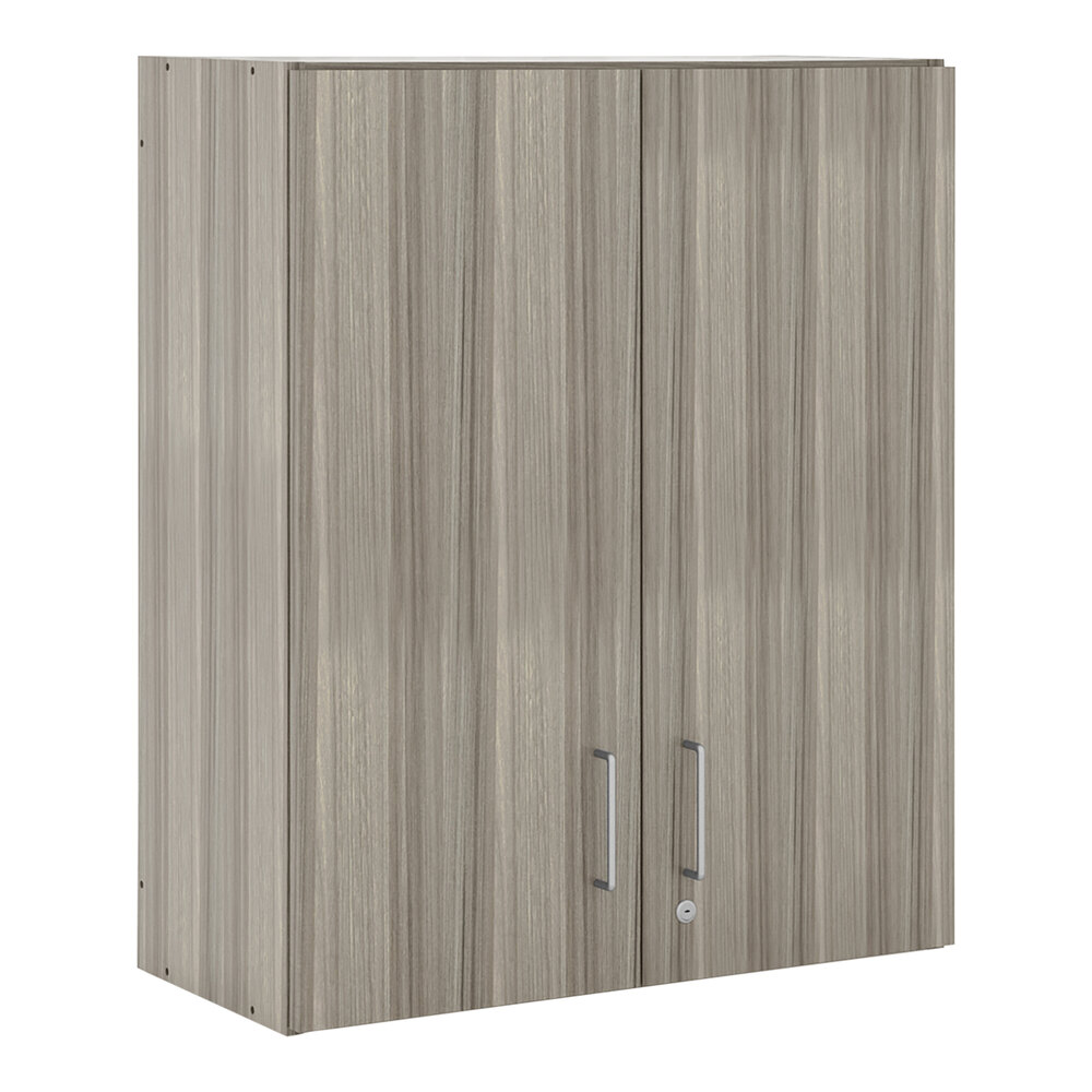 Tot Mate TM2317R.S3322 Shadow Elm 3-Level Wall Cabinet - 30" x 14 1/2" x 36 1/2"; Unassembled