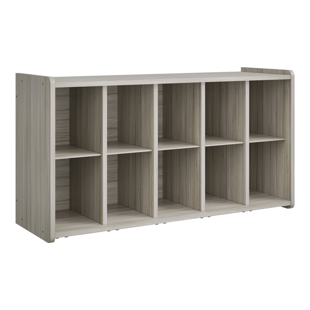 Tot Mate TM2410A.S3322 Shadow Elm Laminate Wall Cubbie Storage - 46" x 15" x 26"